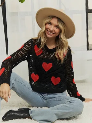 All Heart Sweater: Black