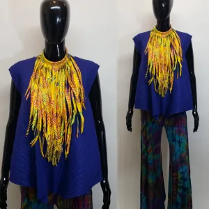 Ankara Fabric Strip Choker style Necklace