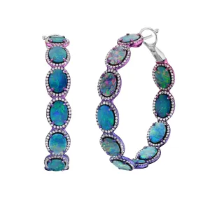 Aurora Nights Cassiopeia Opal Hoop Earrings
