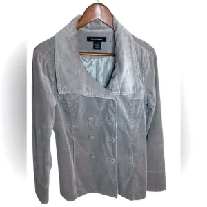 Calvin Klein Grey Velvet Blazer - Size M