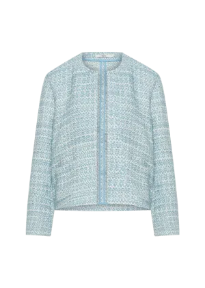 GIA LIGHT BLUE UNI BOUCLÉ JACKET