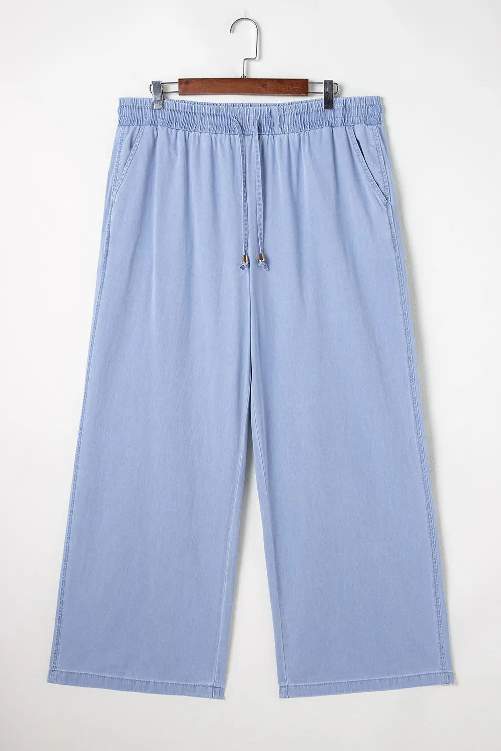 Hazel Blues® | Drawstring Wide Leg Jeans