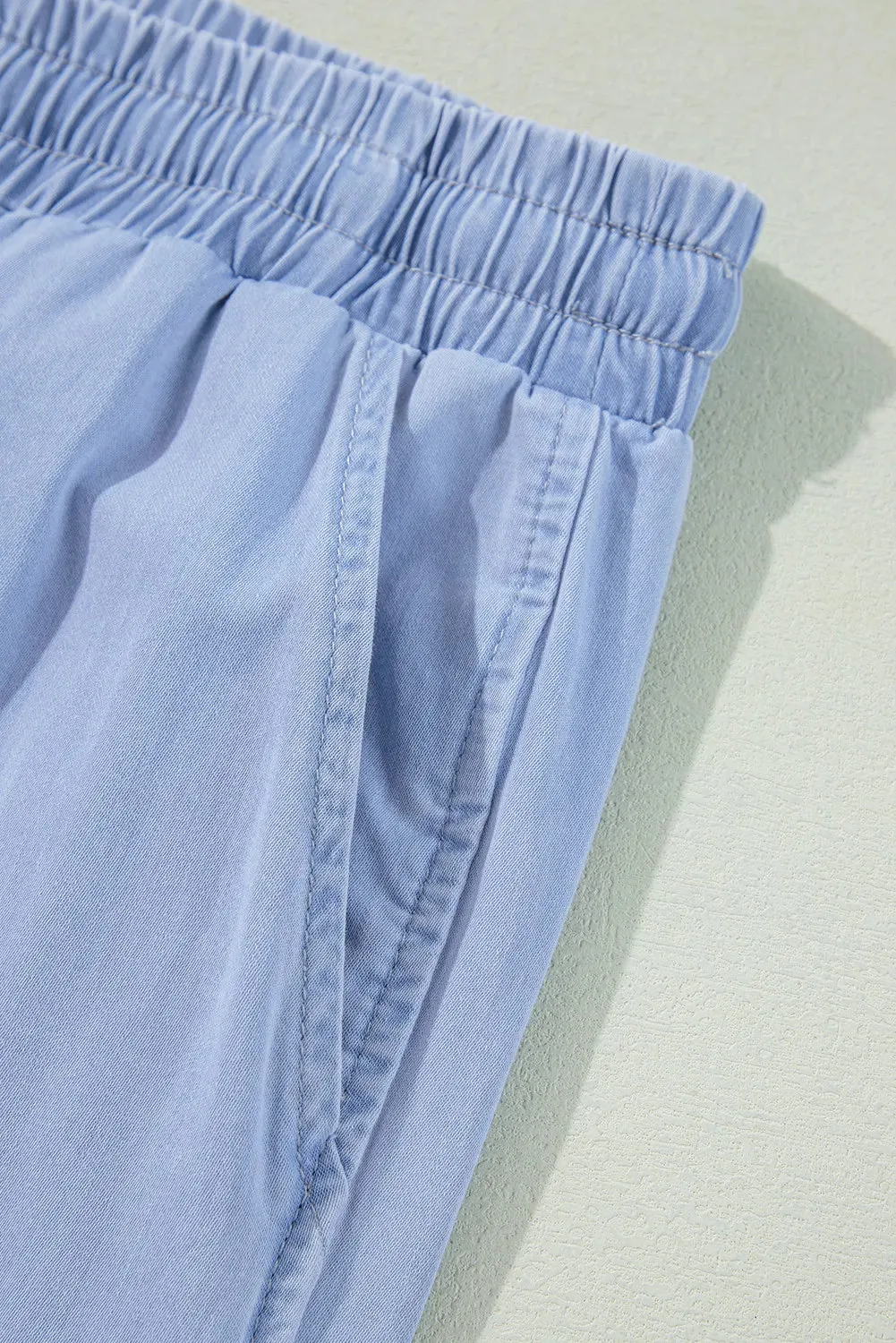 Hazel Blues® | Drawstring Wide Leg Jeans
