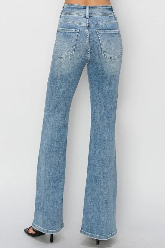 HR ANKLE STRAIGHT FRONT SLIT JEAN BY RISEN