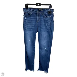 Jeans Cropped By Judy Blue In Blue Denim, Size: 10