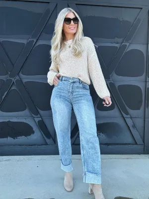 Soft Barrel Cuffed Jeans