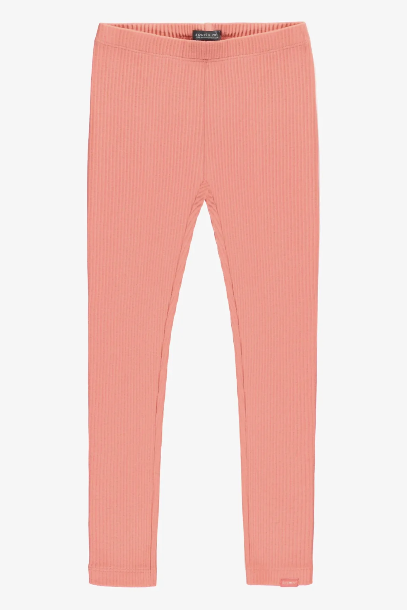 Souris Mini - Ribbed Knit 3/4 Leggings - Coral