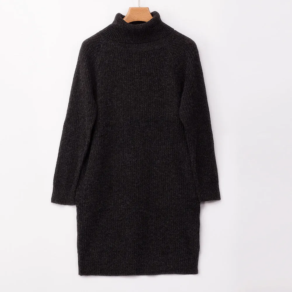 Sweater Autumn and Winter Three-color Loose Long Sweater Skirt Lazy Sweater Women