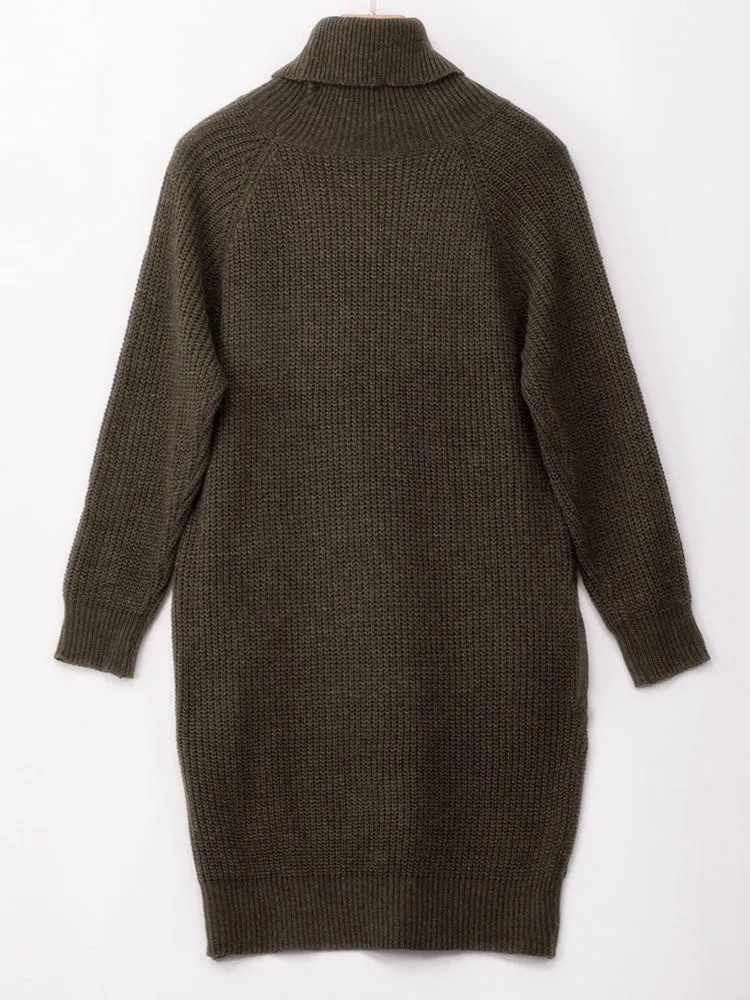 Sweater Autumn and Winter Three-color Loose Long Sweater Skirt Lazy Sweater Women