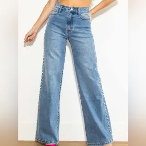 VBRT Pearl High Rise Wide Denim Jean Size 9