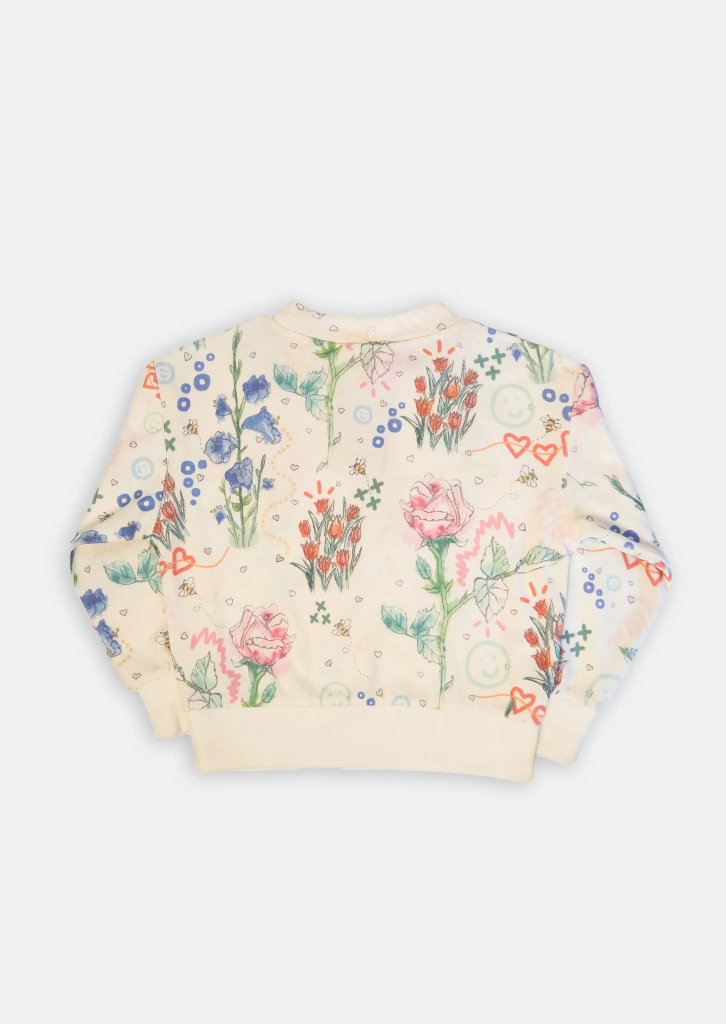 Violetta Watercolour Print Knit White
