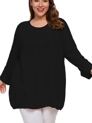 Wide-sleeved Fat Woman Large Size Loose Sweater