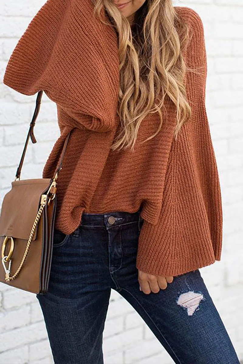 Women‘s Loose Bat Sleeve Sweater