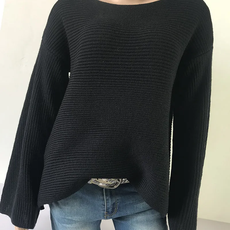 Women‘s Loose Bat Sleeve Sweater