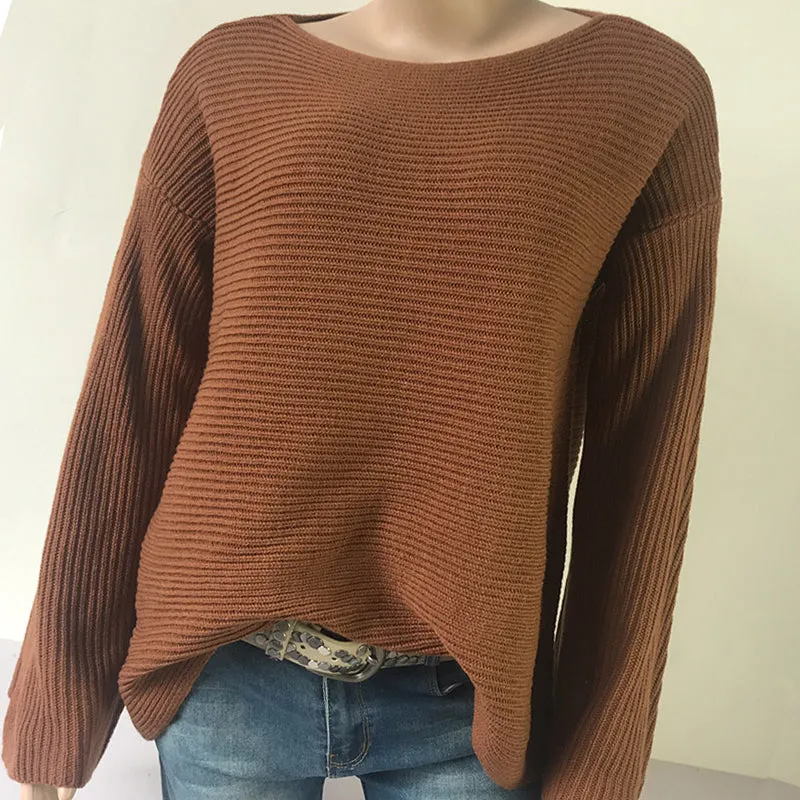 Women‘s Loose Bat Sleeve Sweater